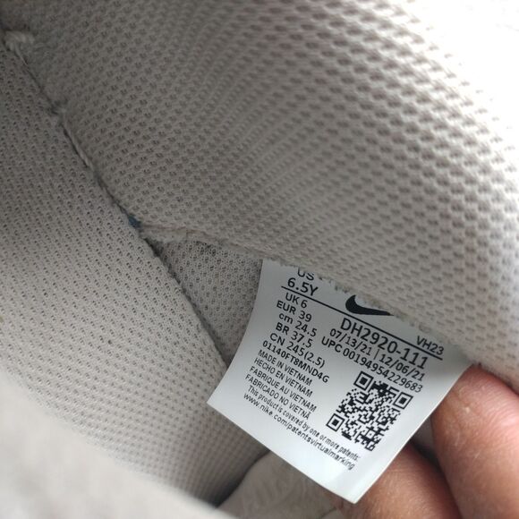 Nike Air Force 1 Low Boys Size 6.5Y Shoes Low Top White Sneakers DH2920-111 - Picture 3 of 13